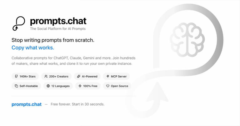 Prompts.chat: открытая библиотека промптов